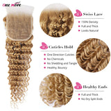 Loose Deep Wave Bundles With Closure Honey Blonde