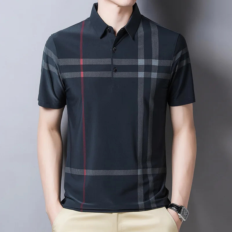 Summer Men's Polo Shirts With Short Sleeve Business