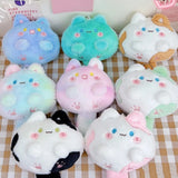 Squeak Long Tailed Cat Plush Keychain Cartoon Cute