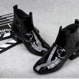 Lacquer Leather Short Boots Women 2024 New Four