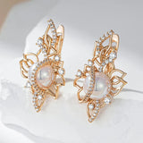 Kinel Luxury 585 Rose Gold Drop Earrings for