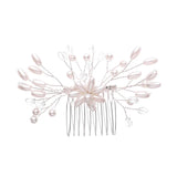 Crystal Pearl Hair Comb Clip Hairpin For Women
