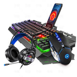 V2 Gaming Keyboard Mouse Headset Set Mechanical Feel