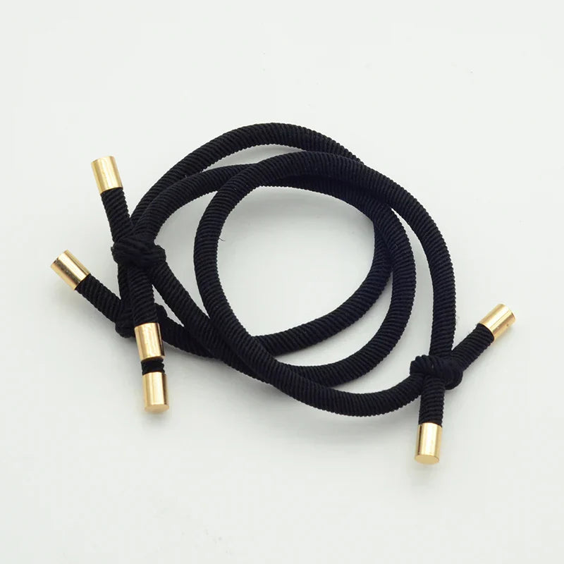 30PCS 5mm Twilled Cords Knotted Elastic Hair Bands