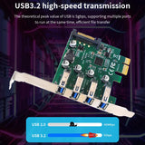 TISHRIC PCIE 1X To 4 USB 3.2 Port