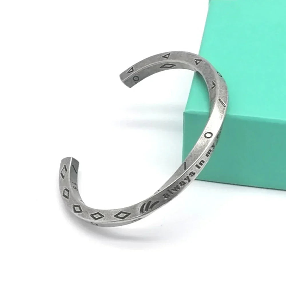 New Vintage Nordic Viking Twist Cuff Bangles For