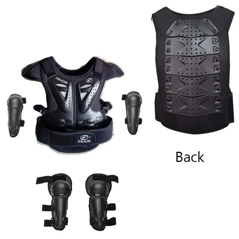 For Height 0.85-1.7M Latka Boy Girl Child Youth Body Protect Vest Armor Kids Motocross Chest Spine Protection Gear Knee guard