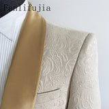 Fanlifujia Mens Wedding Suits 2023 Italian Design Custom