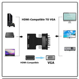 HDMI-compatible to VGA Converter Adapter 1080P VGA Adapter