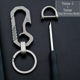 HighEnd Titanium Keychain Luxury Men Car Key Chain