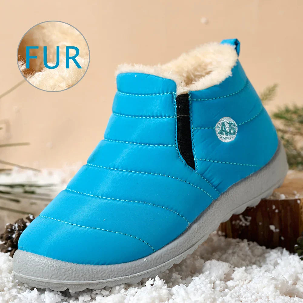 Winter Children's Boots Plush Non-Slip Cotton Shoes Waterproof