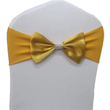 10pcs/50pcs Free Tie Wedding Satin Chair Sash Elastic