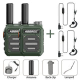 2PCS ABBREE AR-63 Mini Walkie talkie Wireless Copy