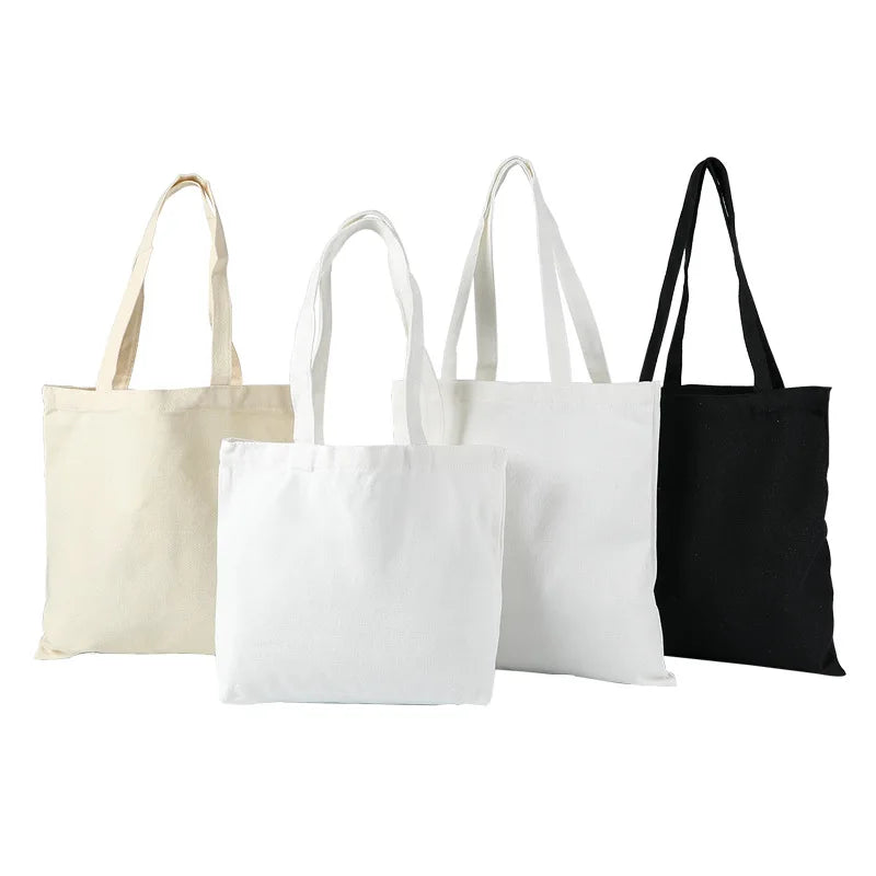 Large Capacity Canvas Shoulder Handbag Folding EcoFriendly Cotton