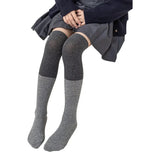 35-42cm Kids Girls Splicing Stockings Winter Warm High