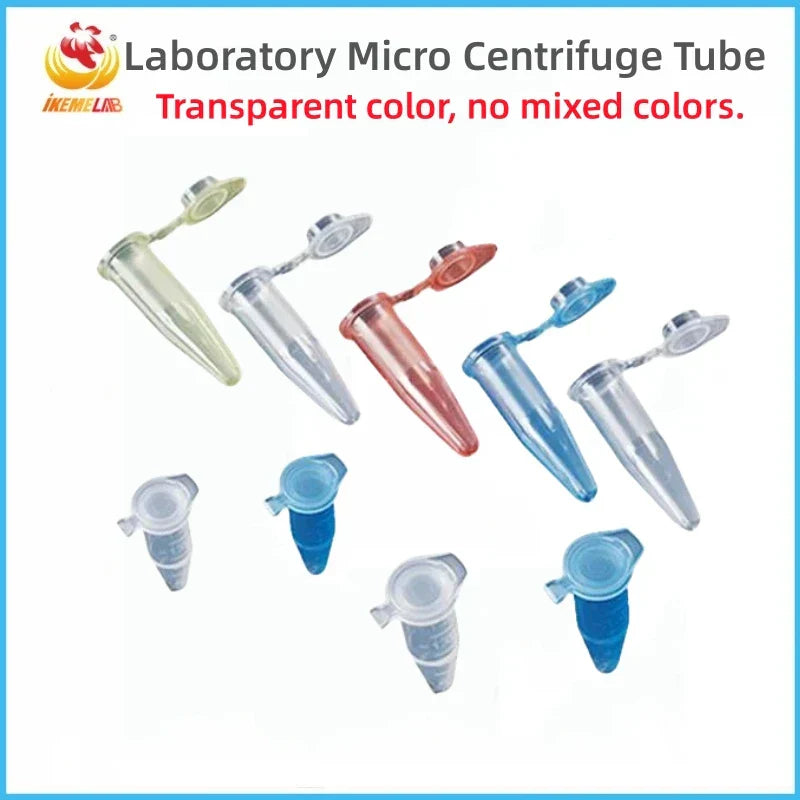 IKEME 500PCS Pcr Micro Centrifuge Tube 0.2ml 0.5ml