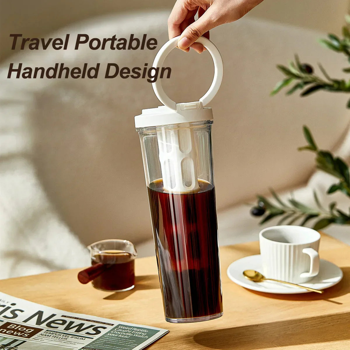 1L Manual Cold Brew Maker Refrigerator Cold Water