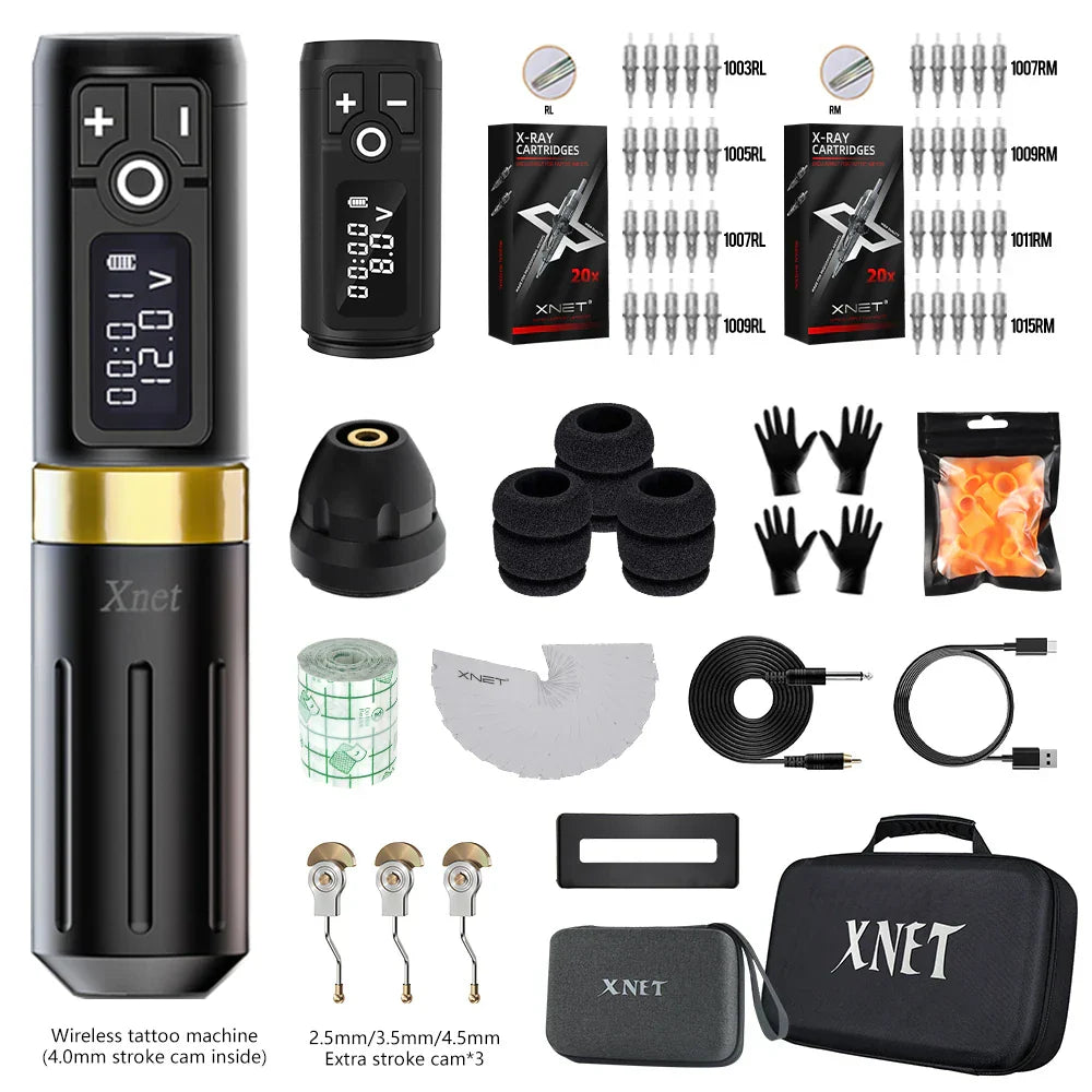 XNET Plus Wireless Tattoo Machine Pen Kit Extra