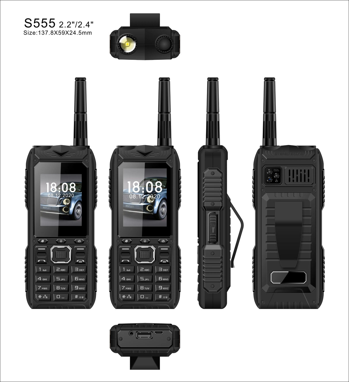 Good Signal Strength Durable Outdoor Mobile Phone Large