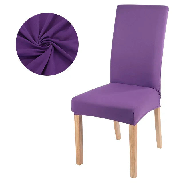 Elastic solid color Chair Cover Home Spandex Stretch