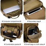 55L 4-in-1 Tactical Molle Backpack for Hiking & Camping