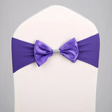 10pcs/50pcs Free Tie Wedding Satin Chair Sash Elastic