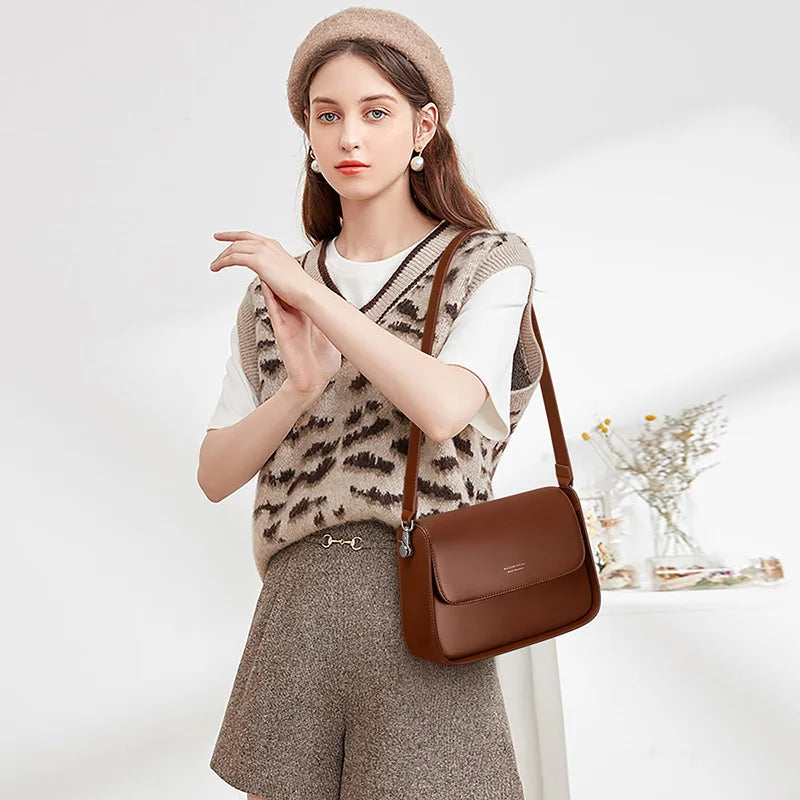 Women's Bag Female Elegant Saddle Shoulder Bag 2022