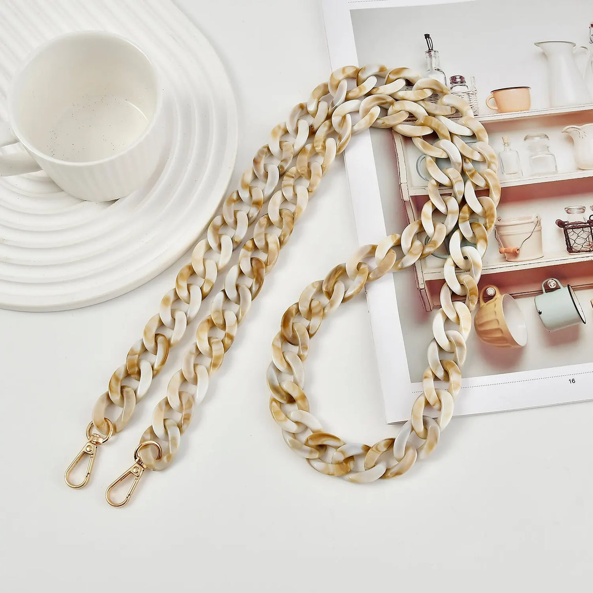 Multicolored Acrylic Bag Chain Bracelet Shoulder Chain Resin