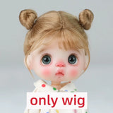 Doll Wig Bangs Ponytail Curly Soft Mohair Wig