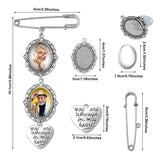 Wedding Boutonniere Bouquet Photo Memorial Charm Pin Round