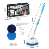 Household telescopic usb rechargeable ceiling floor glass cleaning