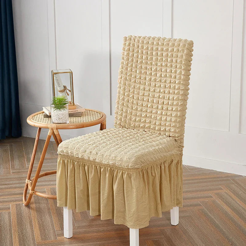 high quality Seersucker chair cover for dining room