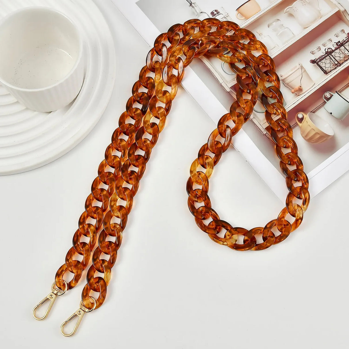 Multicolored Acrylic Bag Chain Bracelet Shoulder Chain Resin