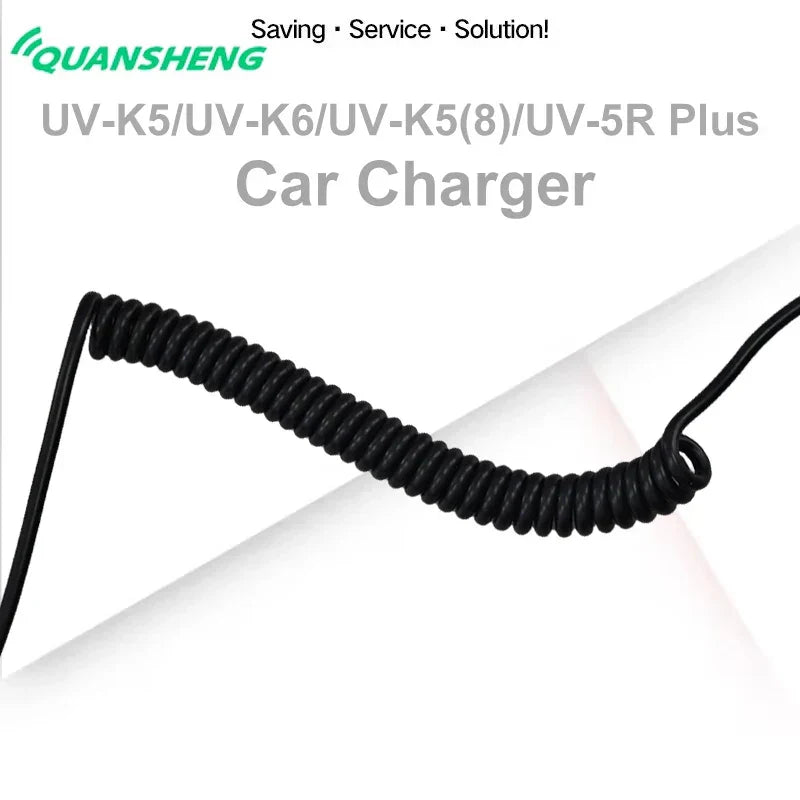 UV-K6 Car Charger Battery Eliminator DC12V-24V Input Voltage