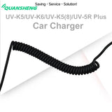 UV-K6 Car Charger Battery Eliminator DC12V-24V Input Voltage