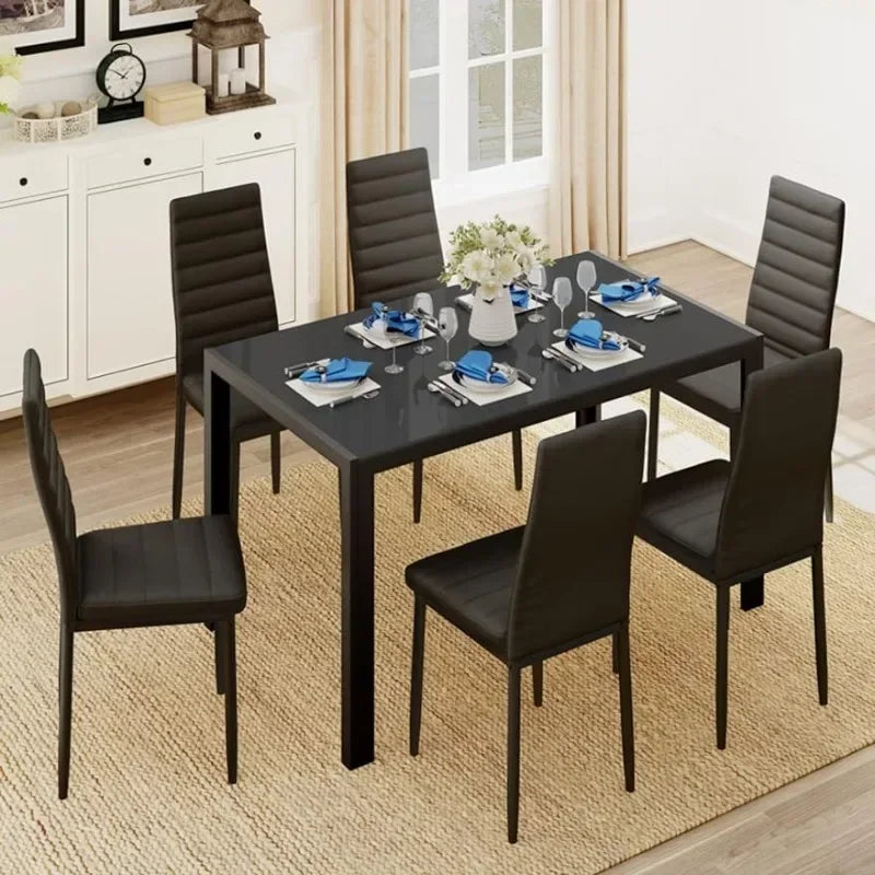 Gizoon Glass Dining Table Sets for 6, 7