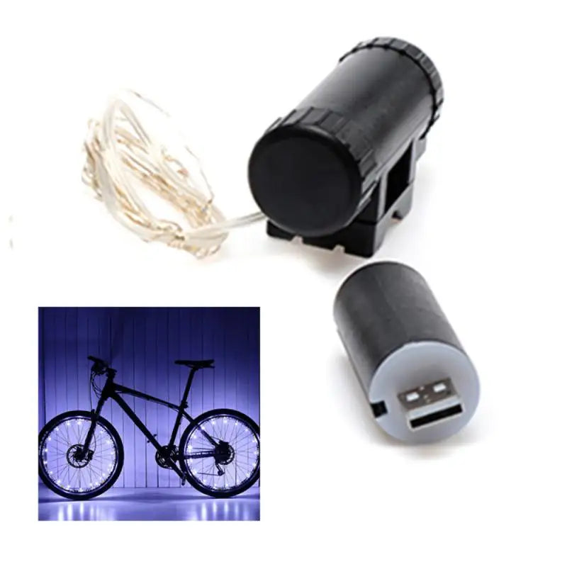 LEDs Light Wheel Rim Spoke Clip Tube Safety