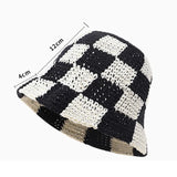 Korean Hand knit Crochet Bucket Hats Spring Summer