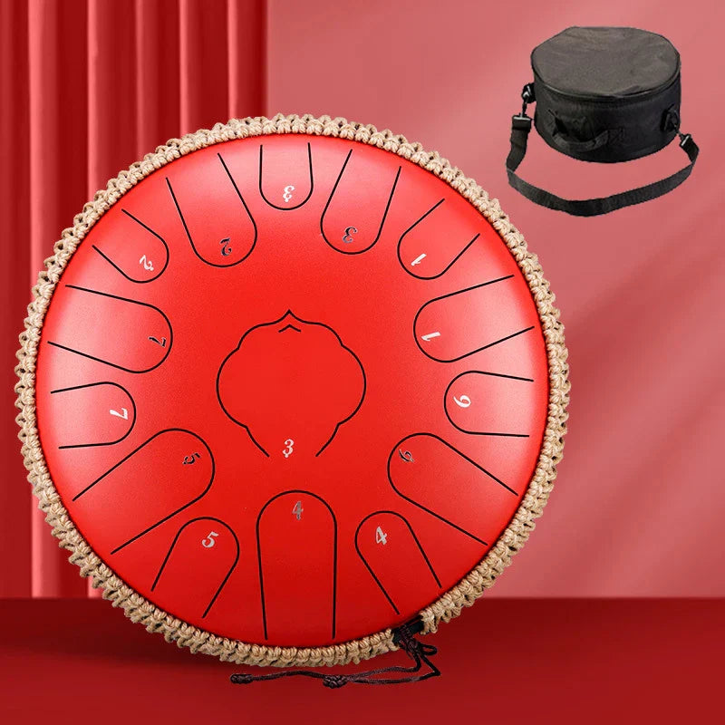 Hluru 15 Notes Glucophone Steel Tongue Drum 13