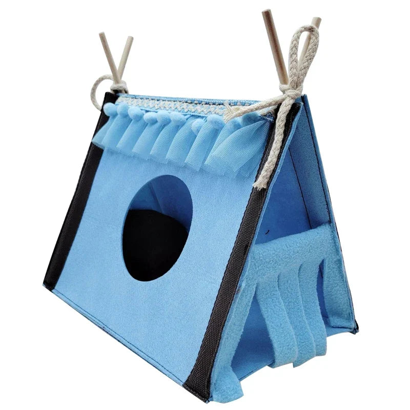 Small Animal Hideout Tent Cage House Warm Bed
