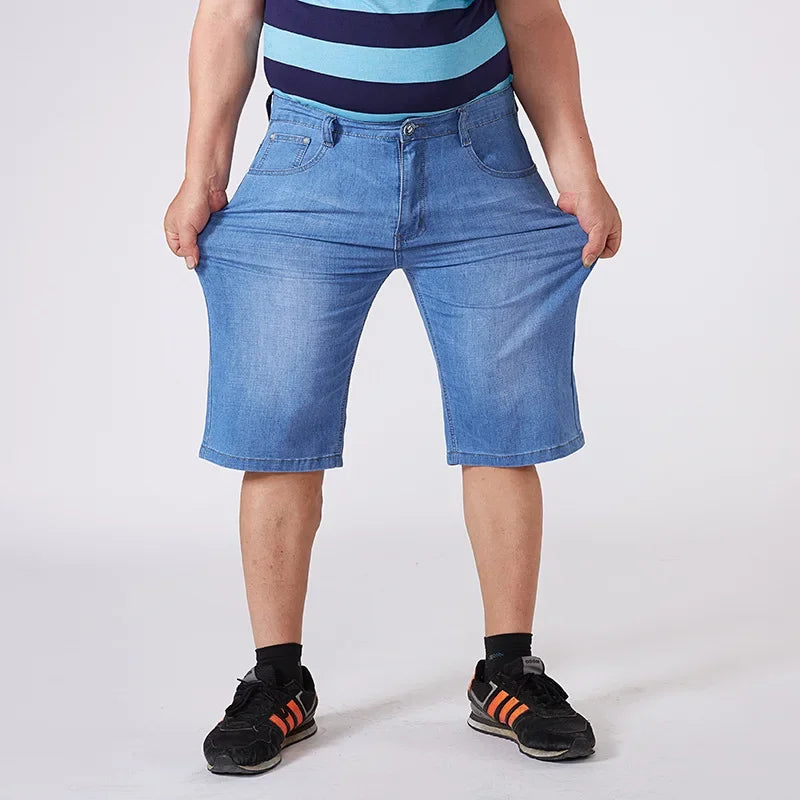 Jeans Men Denim Shorts Summer Blue Plus Size