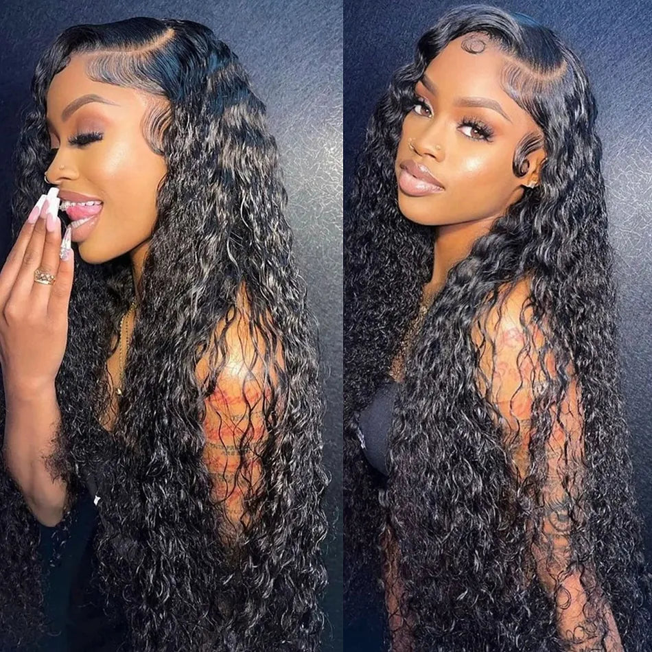 4x4 5x5 Lace Closure Water Wave Wig 13x6