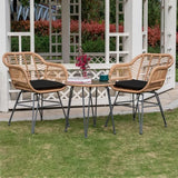 Leasbar 3 Piece Wicker Patio Furniture Set Porch