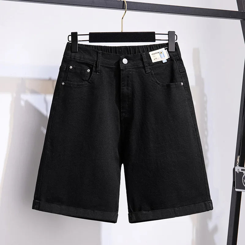 150Kg Plus Size Womens FivePoint Denim Shorts Hip