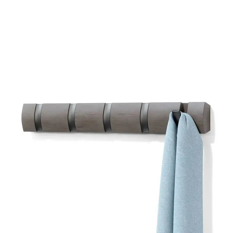 Stylish Gray 5 Hooks Flip Wall Mounted Coat