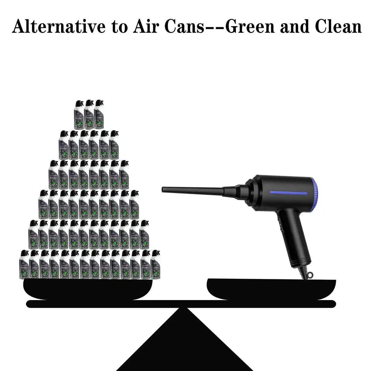 500W Electric Compressed Air Duster Blower Canned Air