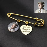 Personalised Bridal Photo Charm Custom Photo Brooch Photo