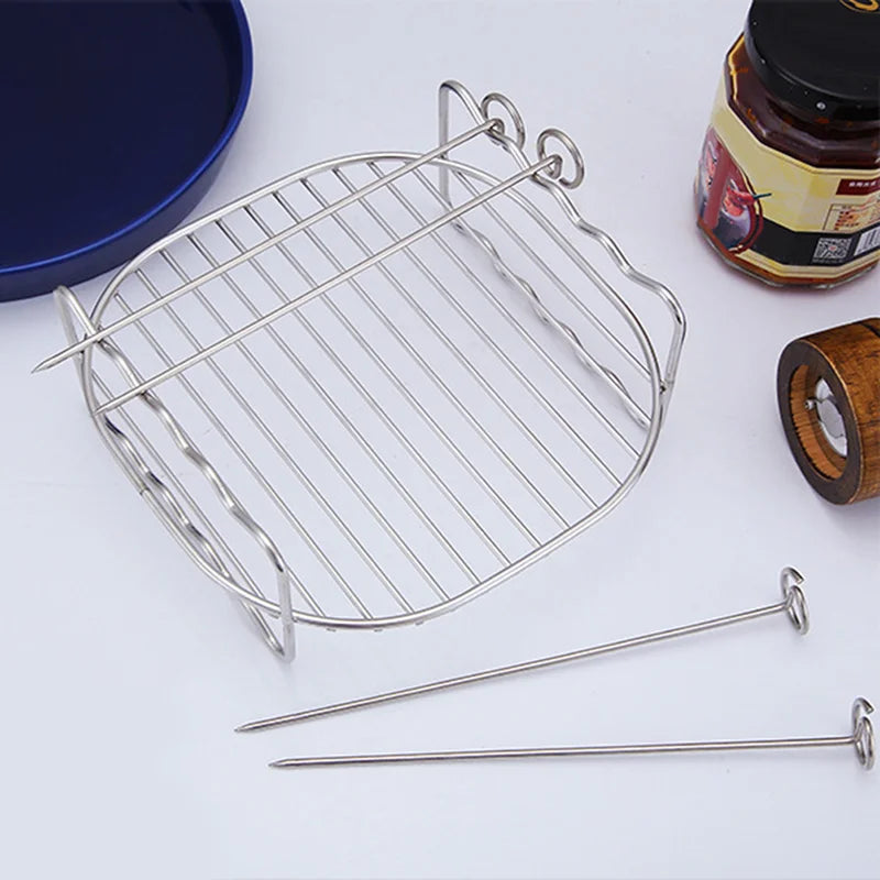 Air Fryer Steaming Rack Stainless Steel Skewers Rack