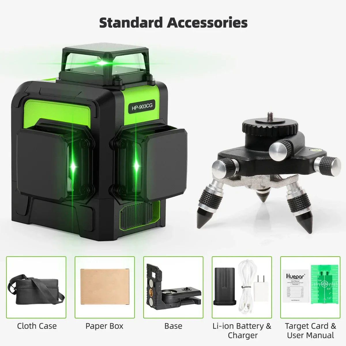 Huepar 12 Lines 3D Cross Line Laser Level