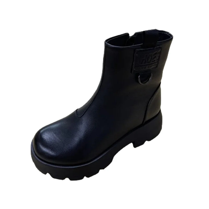 Chunky Heel Platform Women Shoes 2023 New Round